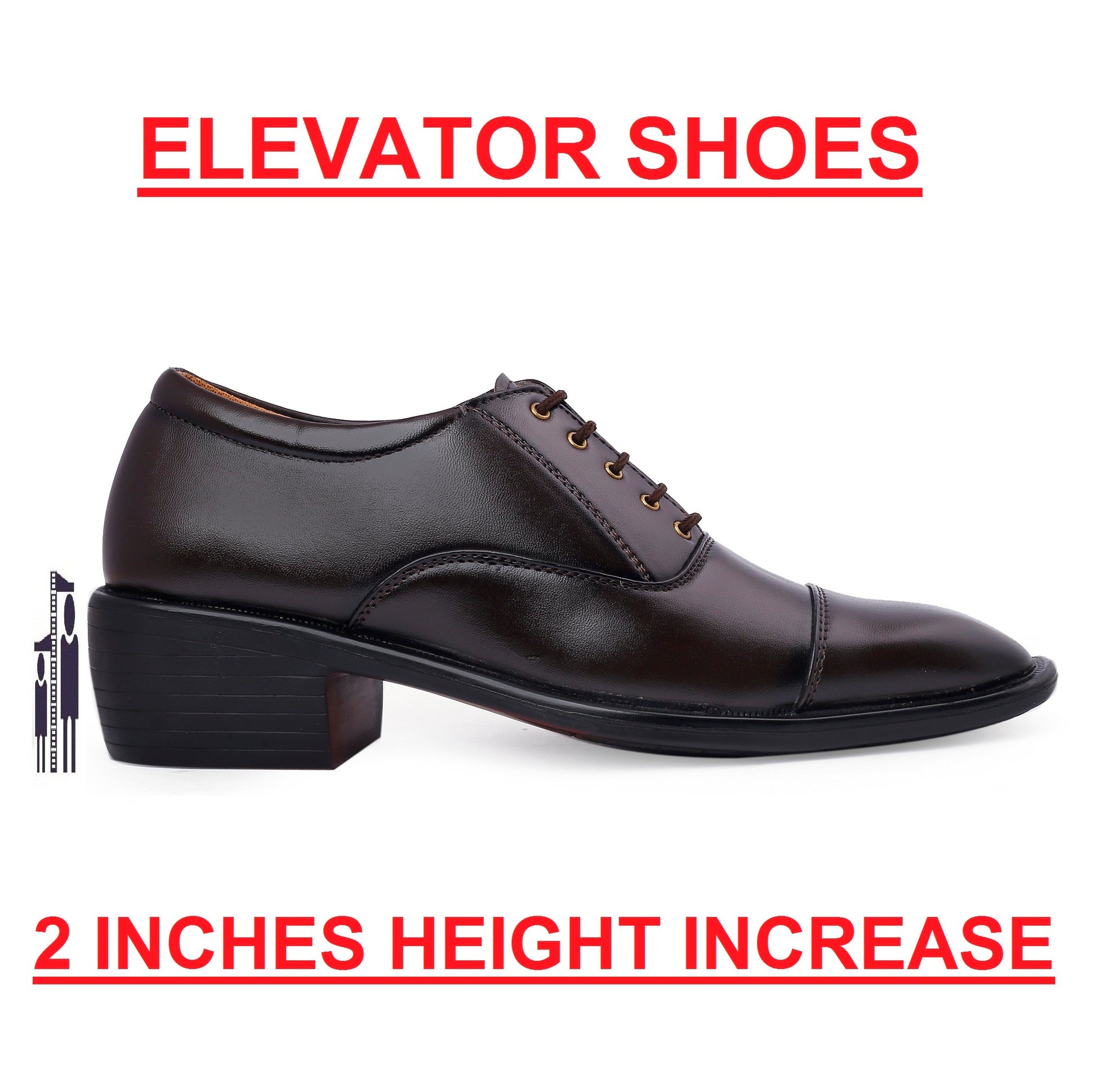 Men's Height Increasing Formal Lace-Up Shoes for Office