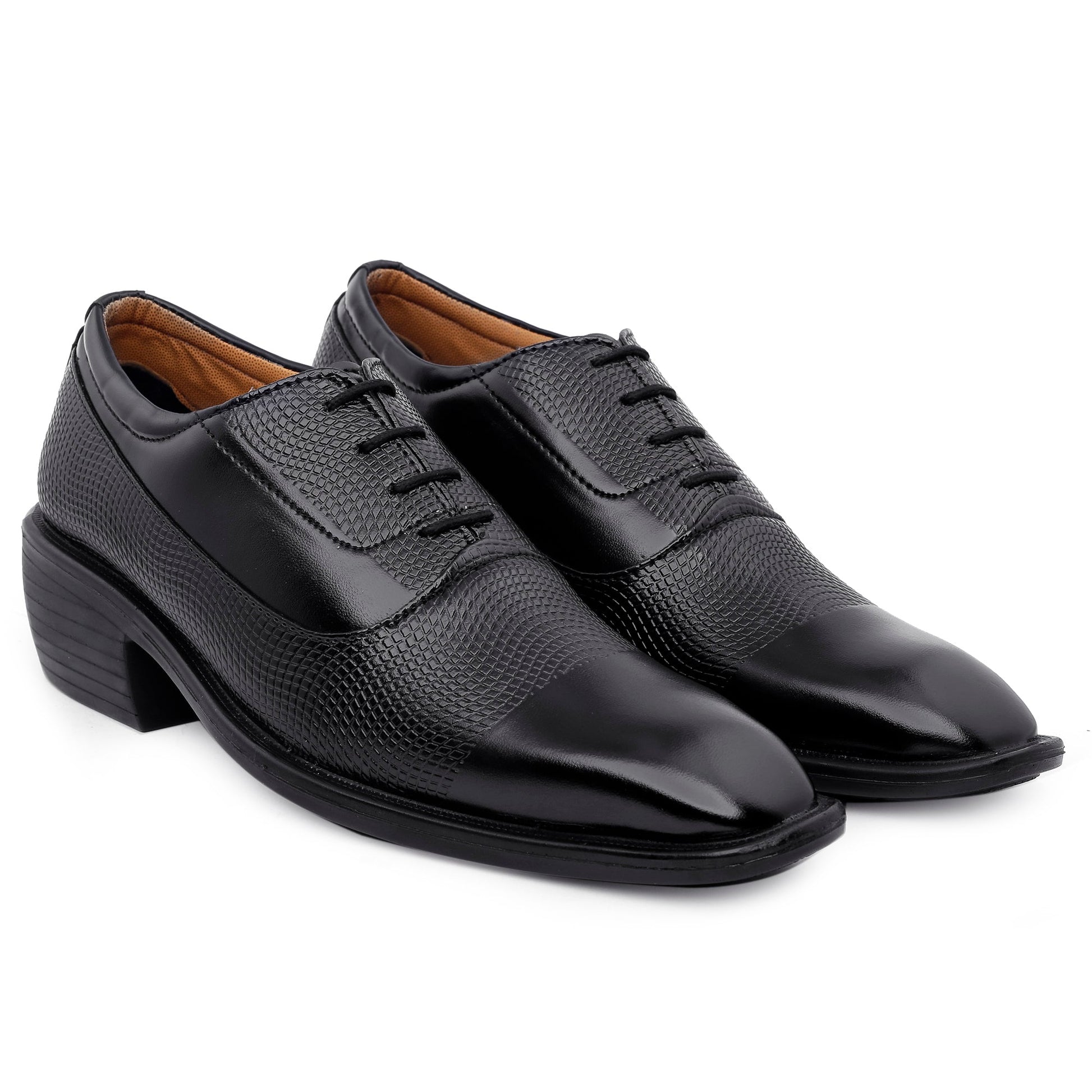 Height Boosting Men's Formal Lace-Up Shoes - Elevate Your Style