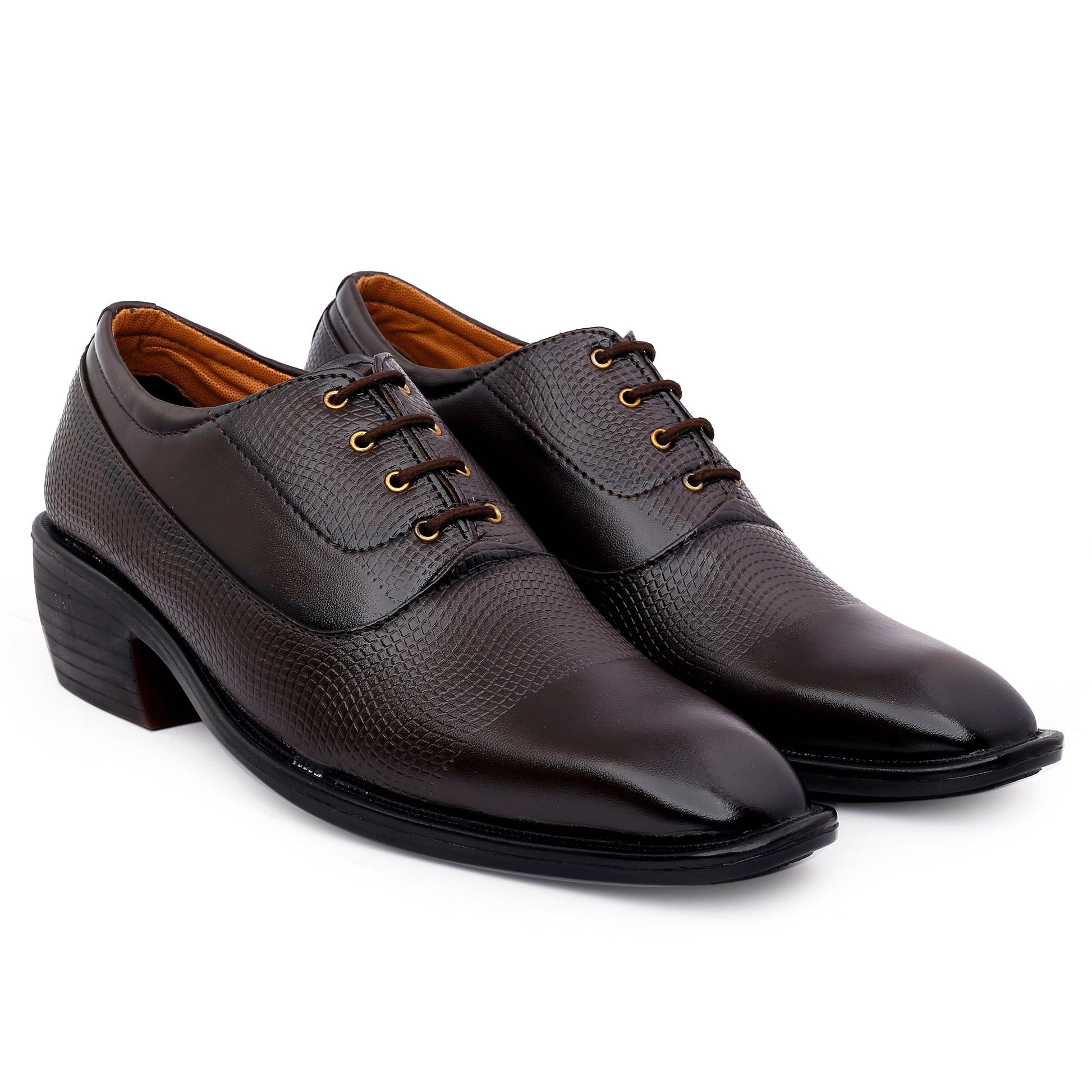Height Boosting Men's Formal Lace-Up Shoes - Elevate Your Style
