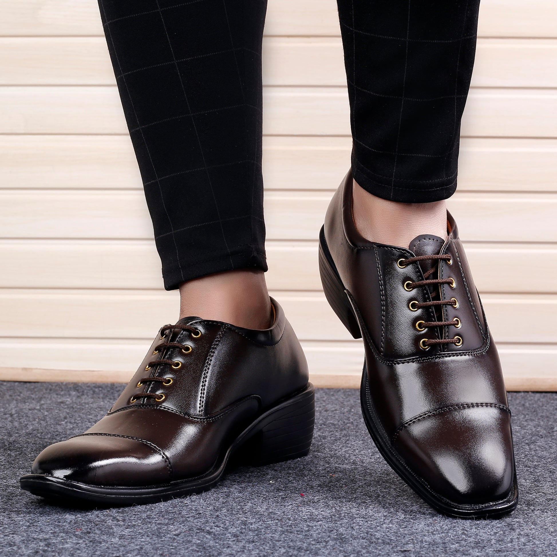 Men's Height Increasing Formal Lace-Up Shoes for Office
