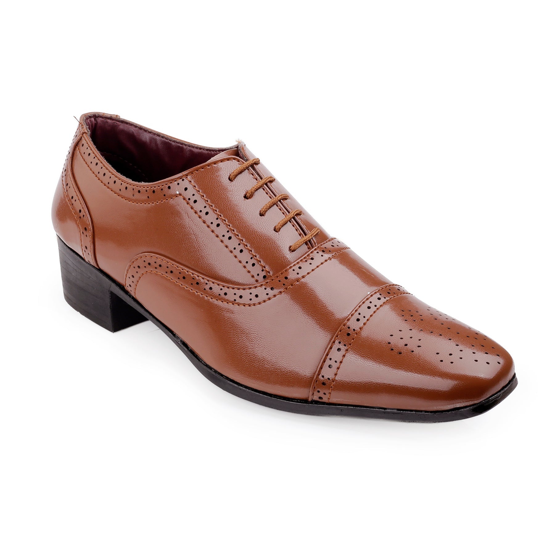 Mens Attire Men’s Oxford Semi Brogue Formal Lace-Up Shoes