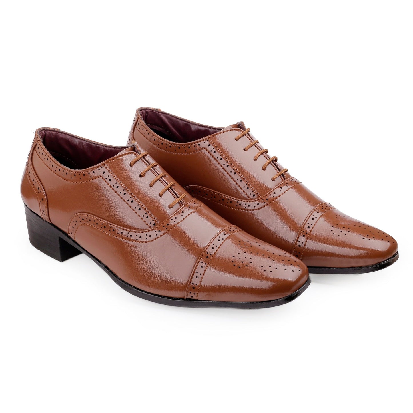 Mens Attire Men’s Oxford Semi Brogue Formal Lace-Up Shoes