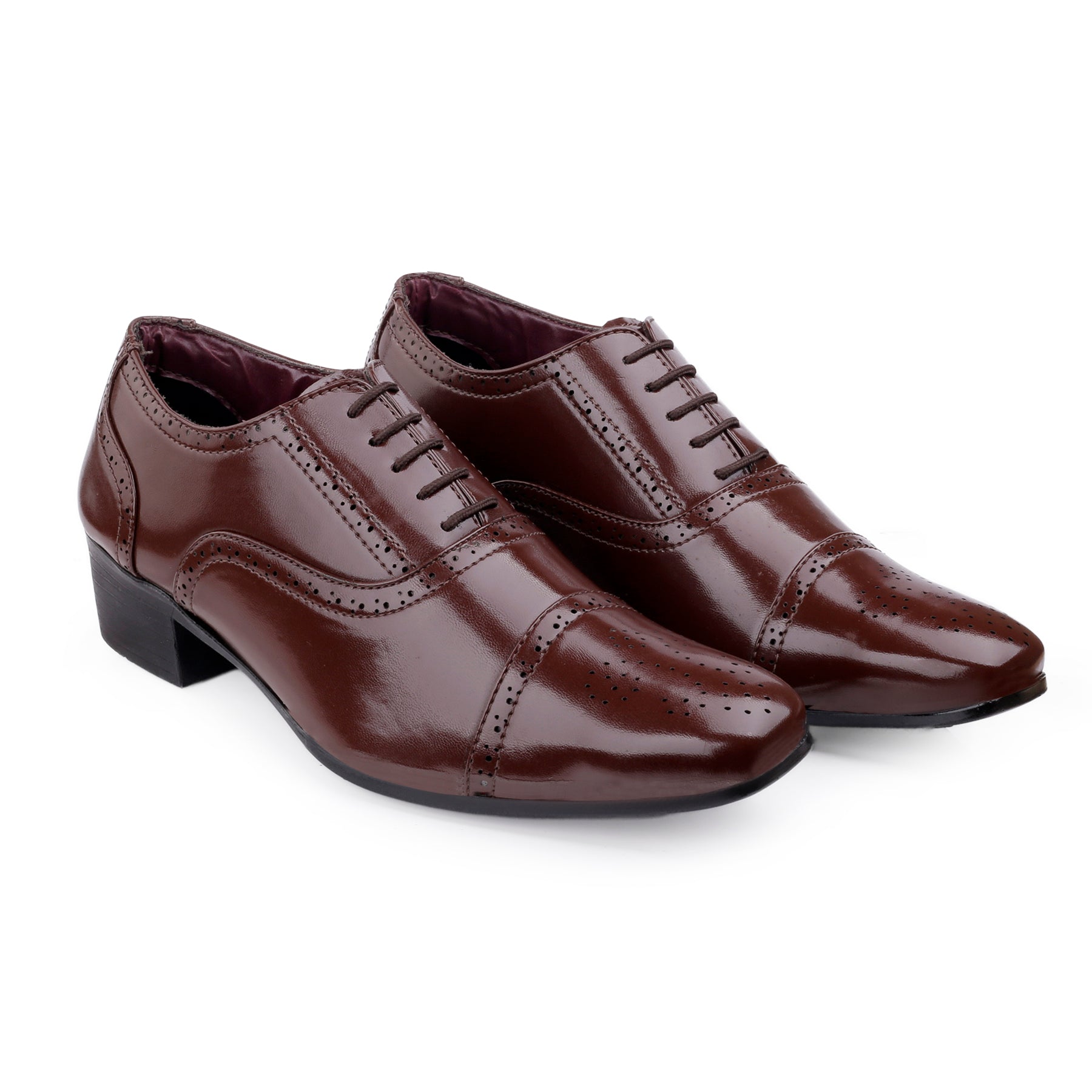 Mens Attire Men’s Oxford Semi Brogue Formal Lace-Up Shoes