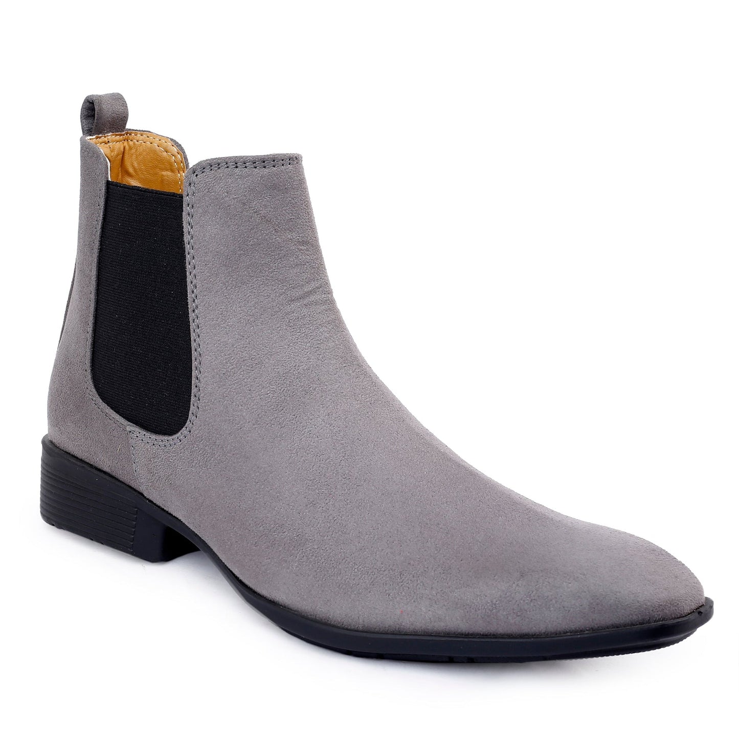 Gray Chelsea boot on a white background