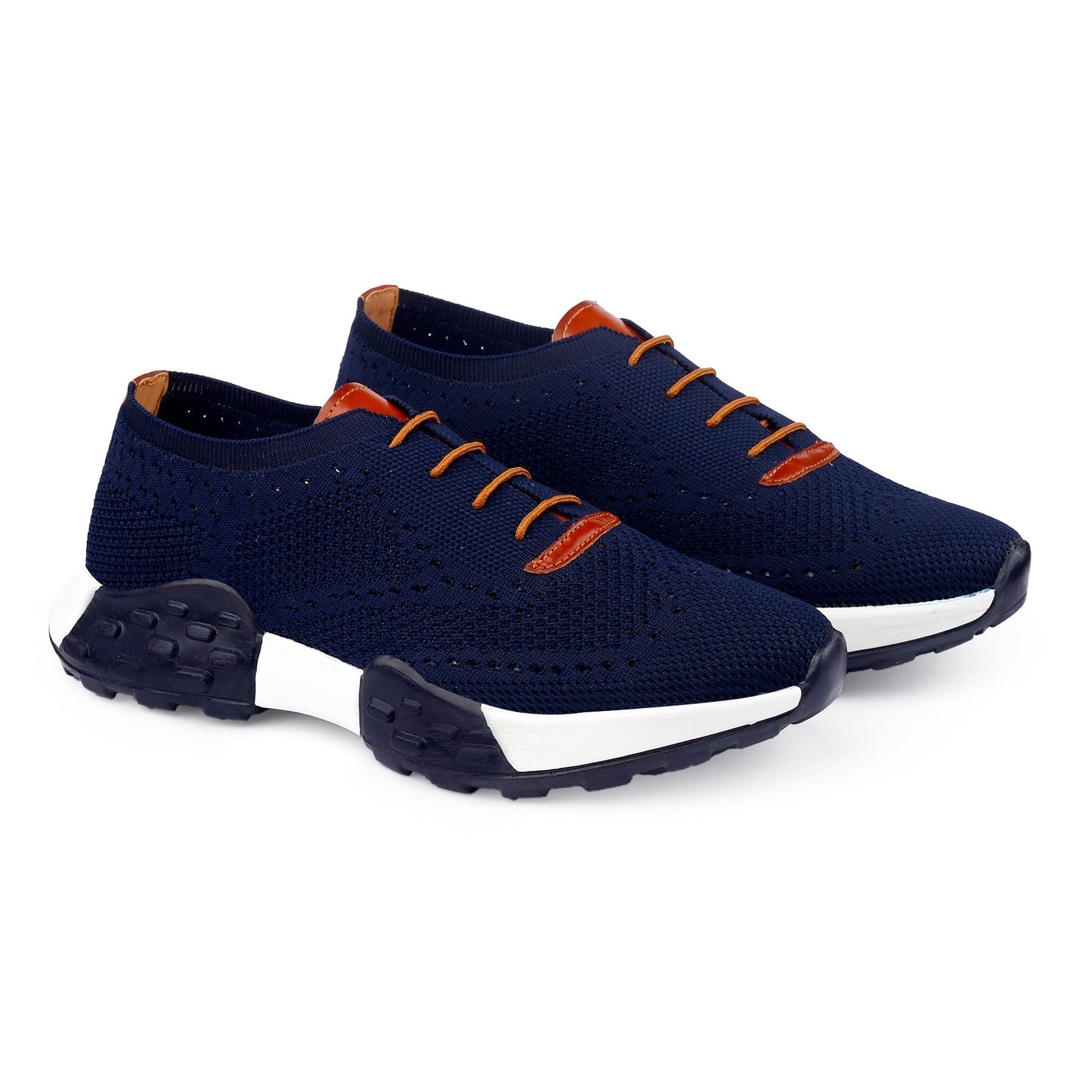 Men’s Knitted Upper Lace-Up Casual| Lightweight Running Shoes – Men’s Attire
