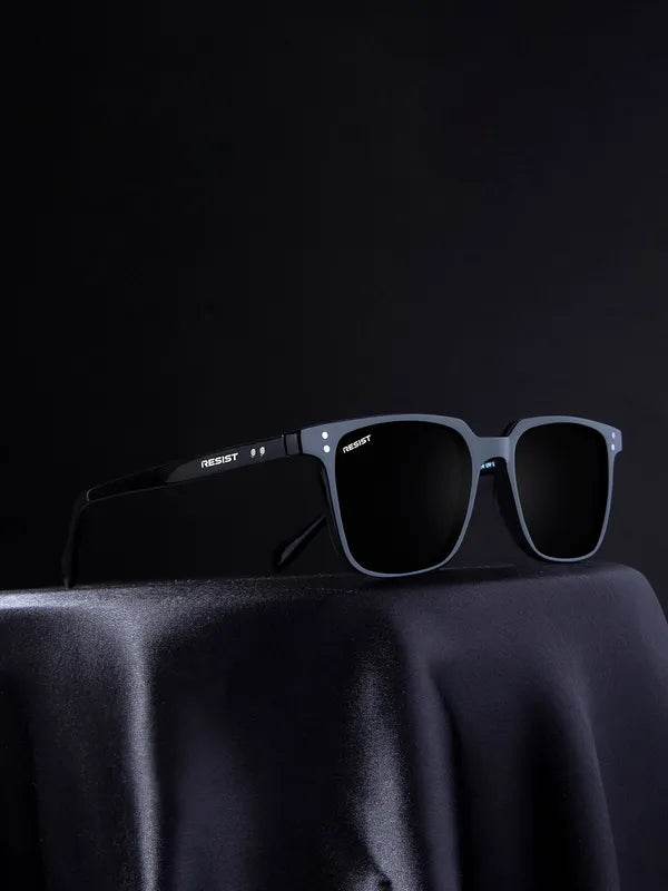Hot Small Black Rectangle Sunglass - Mens Attire