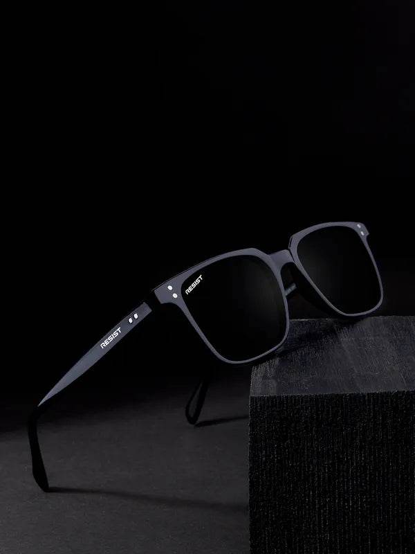 Hot Small Black Rectangle Sunglass - Mens Attire