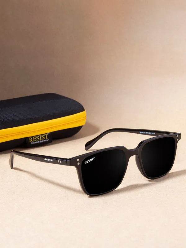 Hot Small Black Rectangle Sunglass - Mens Attire