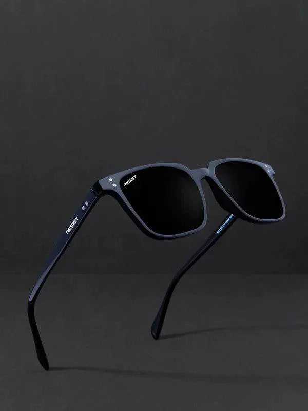 Hot Small Black Rectangle Sunglass - Mens Attire