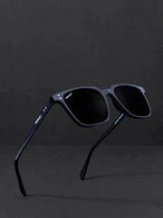 Hot Small Black Rectangle Sunglass - Mens Attire