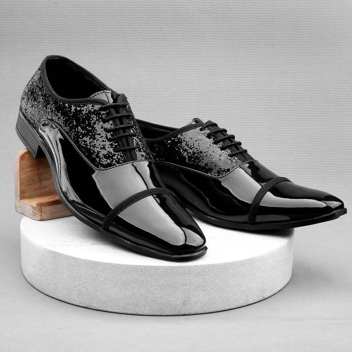 Men's Black Party Wear Formal and Semi Formal Lace-up Shoes For All Seasons - SunglassesMart