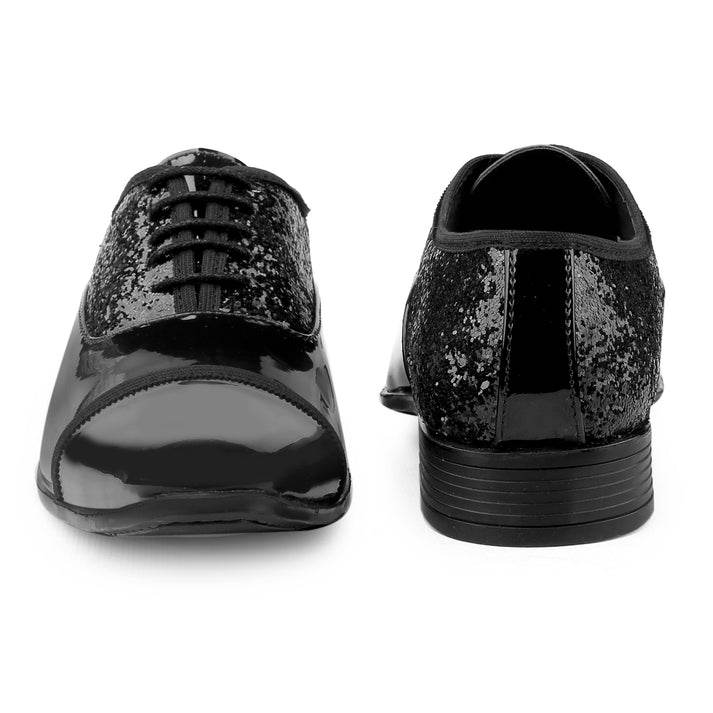 Men's Black Party Wear Formal and Semi Formal Lace-up Shoes For All Seasons - SunglassesMart