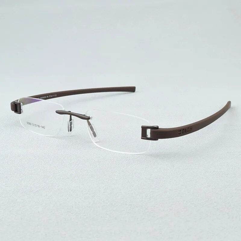 Mens Attire Lightweight Rimless Eyewear Glasses - Mens Attire