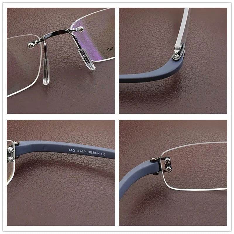 Mens Attire Lightweight Rimless Eyewear Glasses - Mens Attire