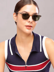 UV Protected Brown & Green Wayfarer Sunglasses