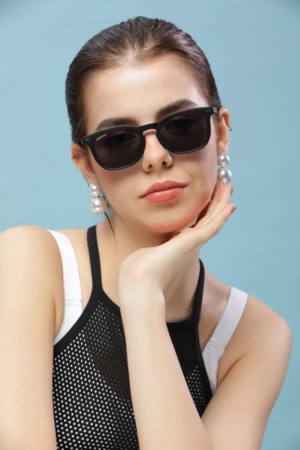 Black UV Protected Wayfarer & Retro Square Sunglasses