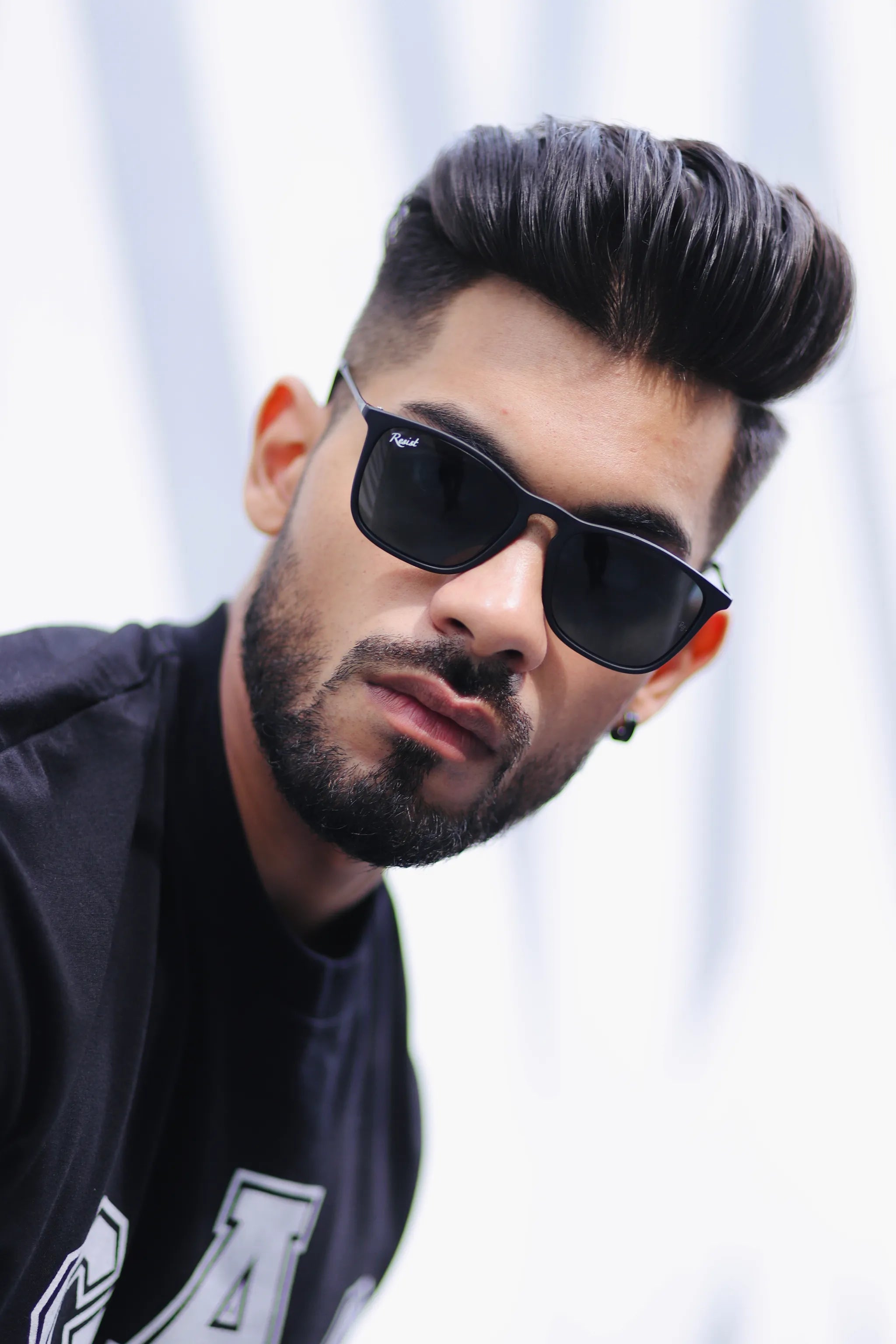 Mens Attire Black UV Protected Wayfarer Sunglasses