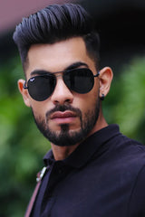 Black UV Protected Aviator Sunglasses for Men Women