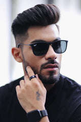 Mens Attire Black UV Protected Wayfarer Sunglasses