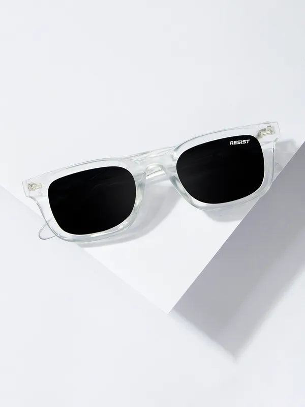 UV Protected White Black Wayfarer Sunglasses