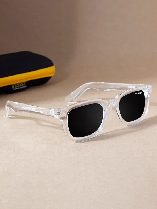 UV Protected White Black Wayfarer Sunglasses
