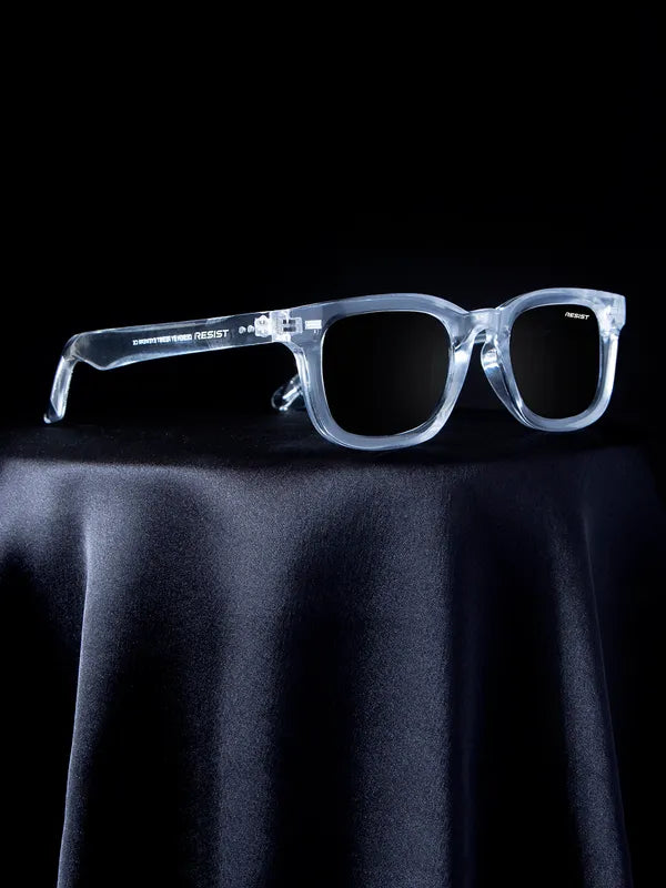 UV Protected White Black Wayfarer Sunglasses