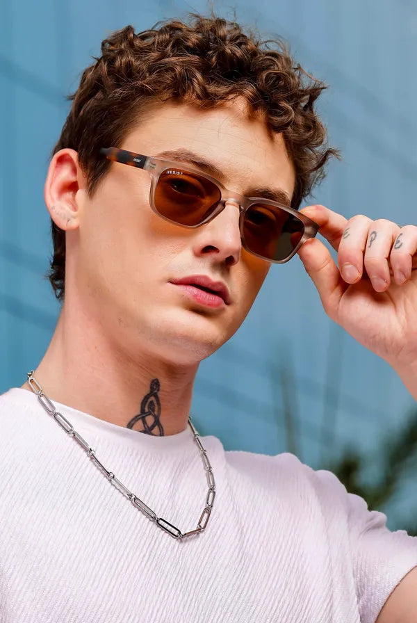 UV Protected Grey & Brown Wayfarer Sunglasses for Men & Women