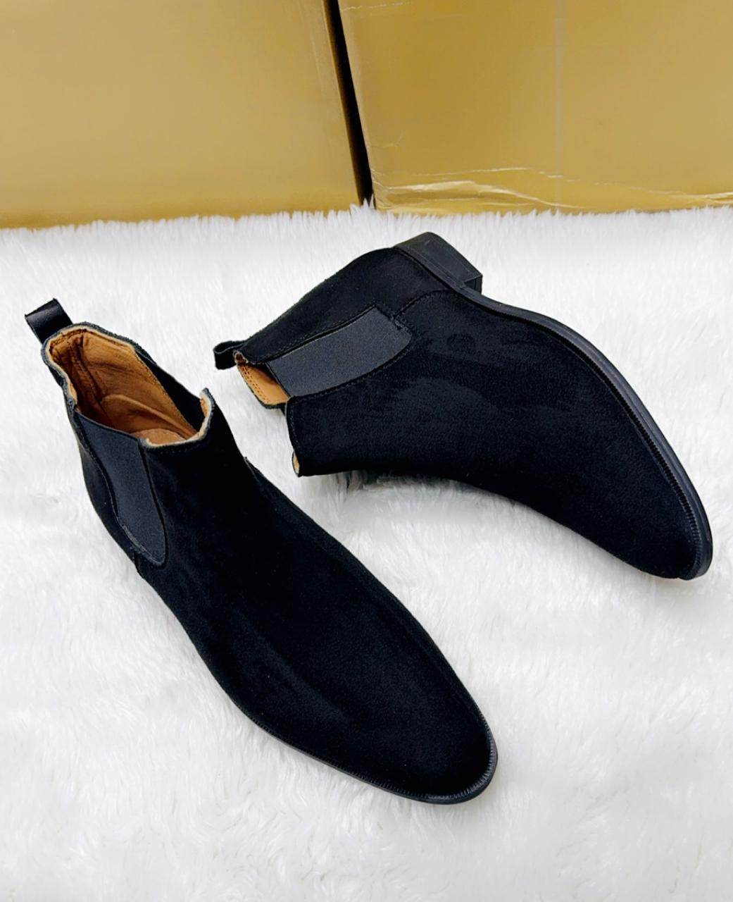 Mens Attire Chelsea Suede Boots - Mens Attire