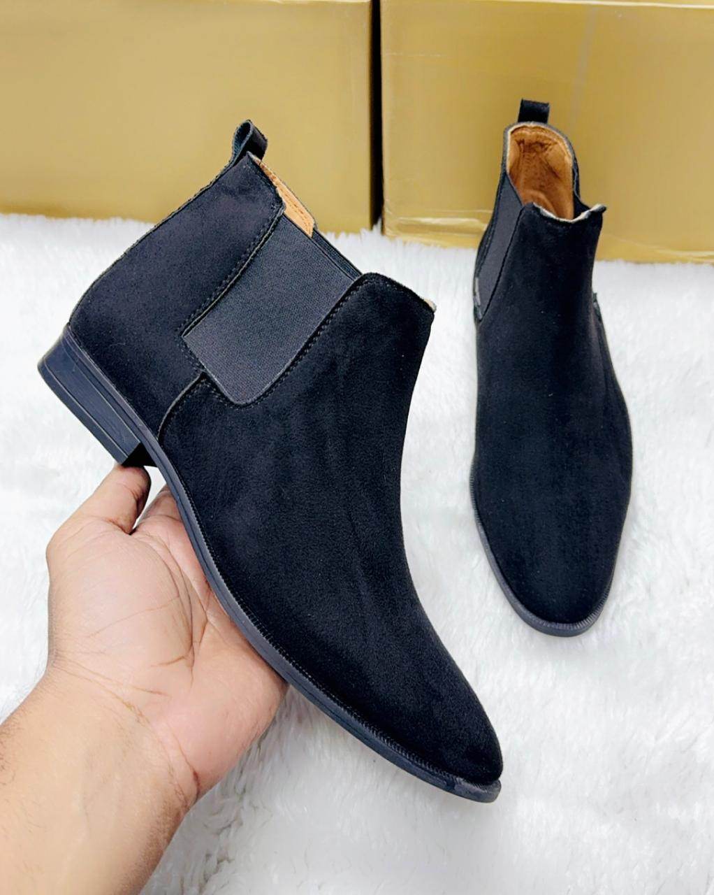 Mens Attire Chelsea Suede Boots - Mens Attire