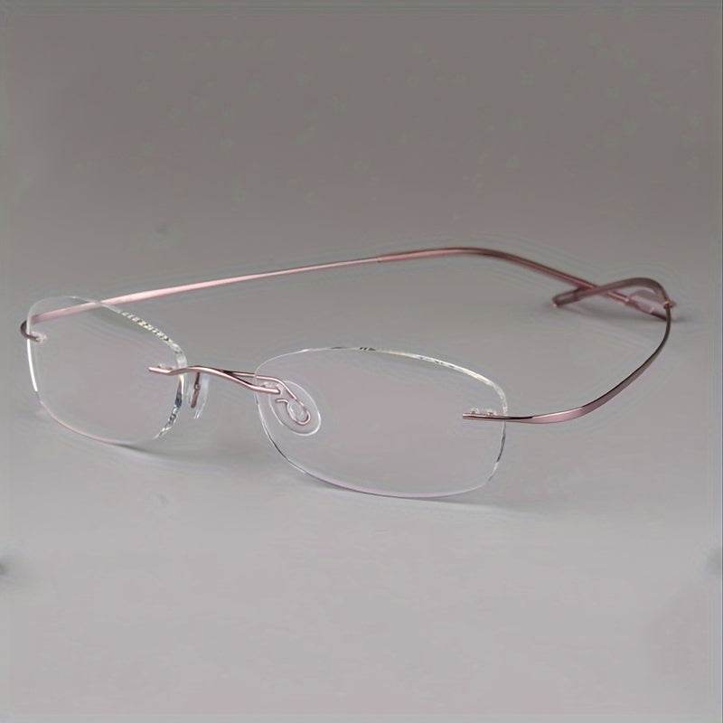 Unisex Casual Frameless Eyeglasses – Ultra-Light Memory Titanium Alloy - Mens Attire