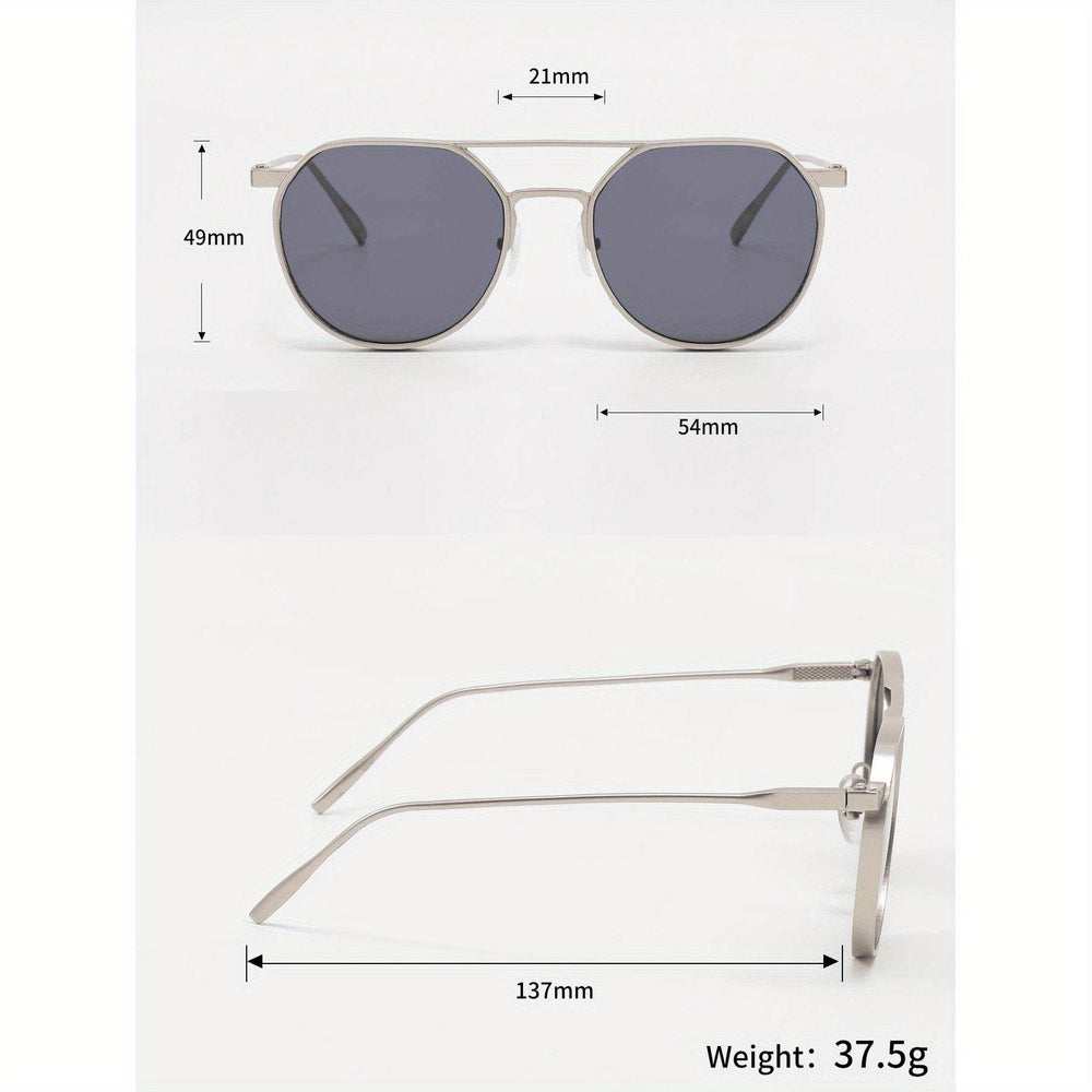 Retro Street Men’s Dual-Beam Fashion Glasses - Mens Attire