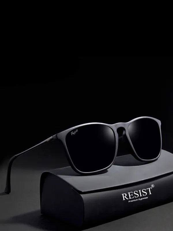 Mens Attire Black UV Protected Wayfarer Sunglasses