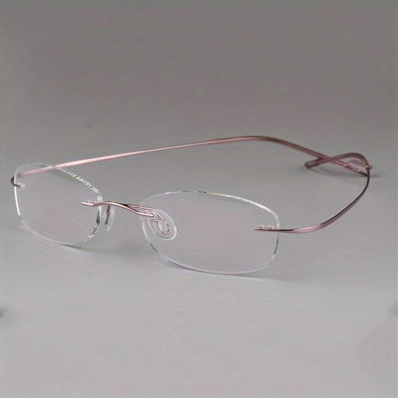 Unisex Casual Frameless Eyeglasses – Ultra-Light Memory Titanium Alloy - Mens Attire