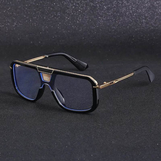 Vintage Oversized Square Antiblue Eyeglasses - Mens Attire