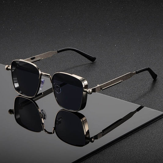Retro Punk Square Metal Sunglasses - Mens Attire