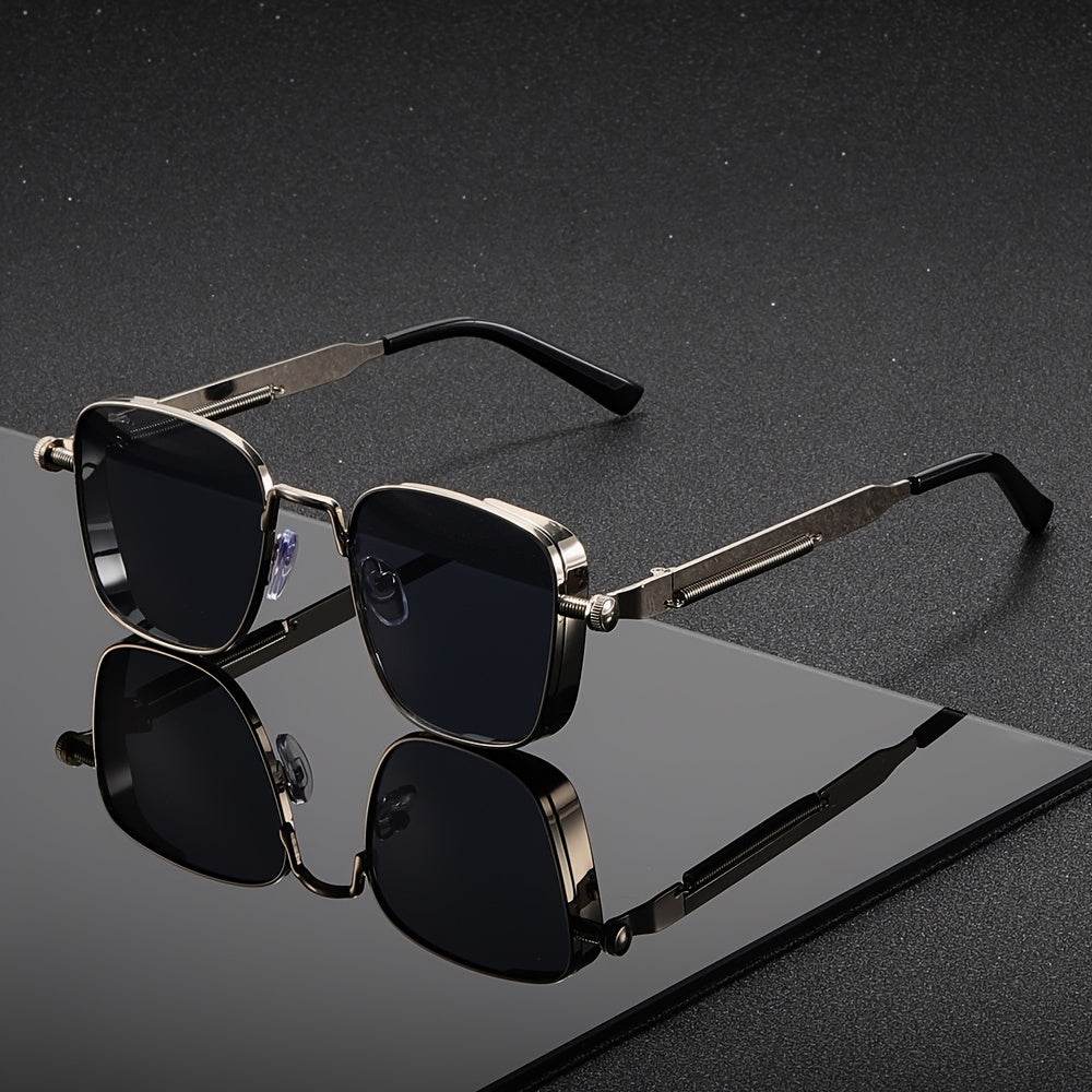Retro Punk Square Metal Sunglasses - Mens Attire