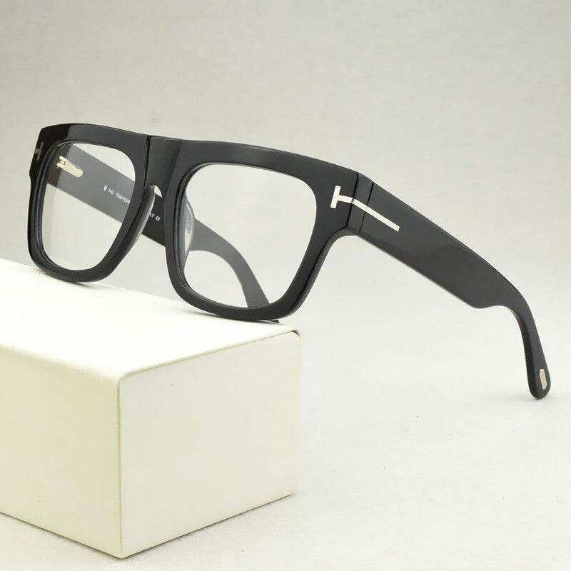 Sleek black square frame eyeglasses online with stylish design and clear lenses from Sunglass Lover.COM