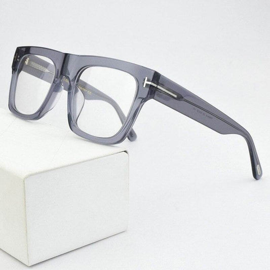 Stylish black square frame eyeglasses online showcasing a modern design with clear lenses