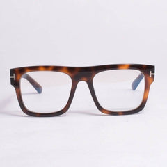 Tortoiseshell patterned black square frame eyeglasses online for stylish vision correction