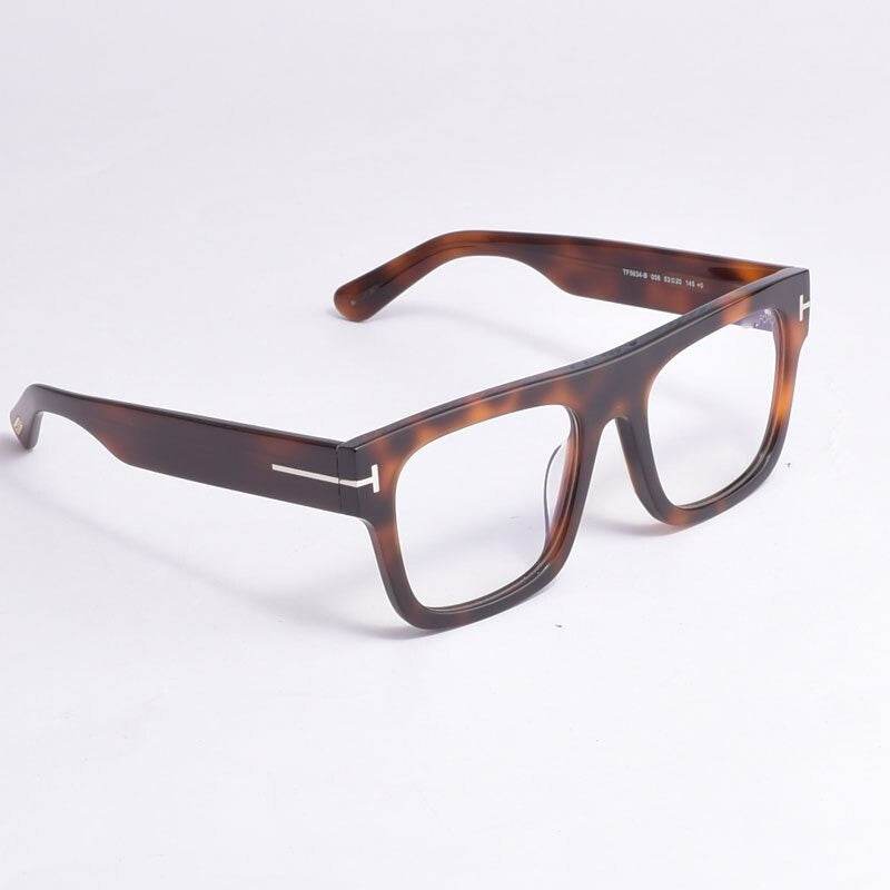 Stylish black square frame eyeglasses online from Sunglass Lover with a modern tortoiseshell design