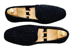 Mens Attire Studded Mirror Work Moccasins for Men - Mens Attire