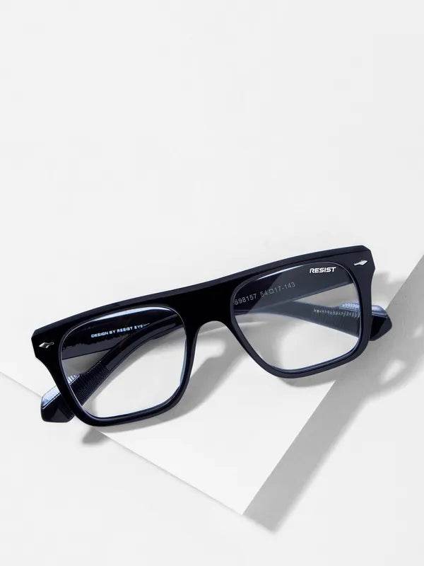 Mens Attire Black Wayfarer Eyeglasses for Men - Antiblue - Mens Attire