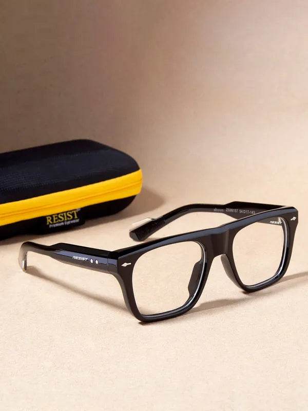 Mens Attire Black Wayfarer Eyeglasses for Men - Antiblue - Mens Attire
