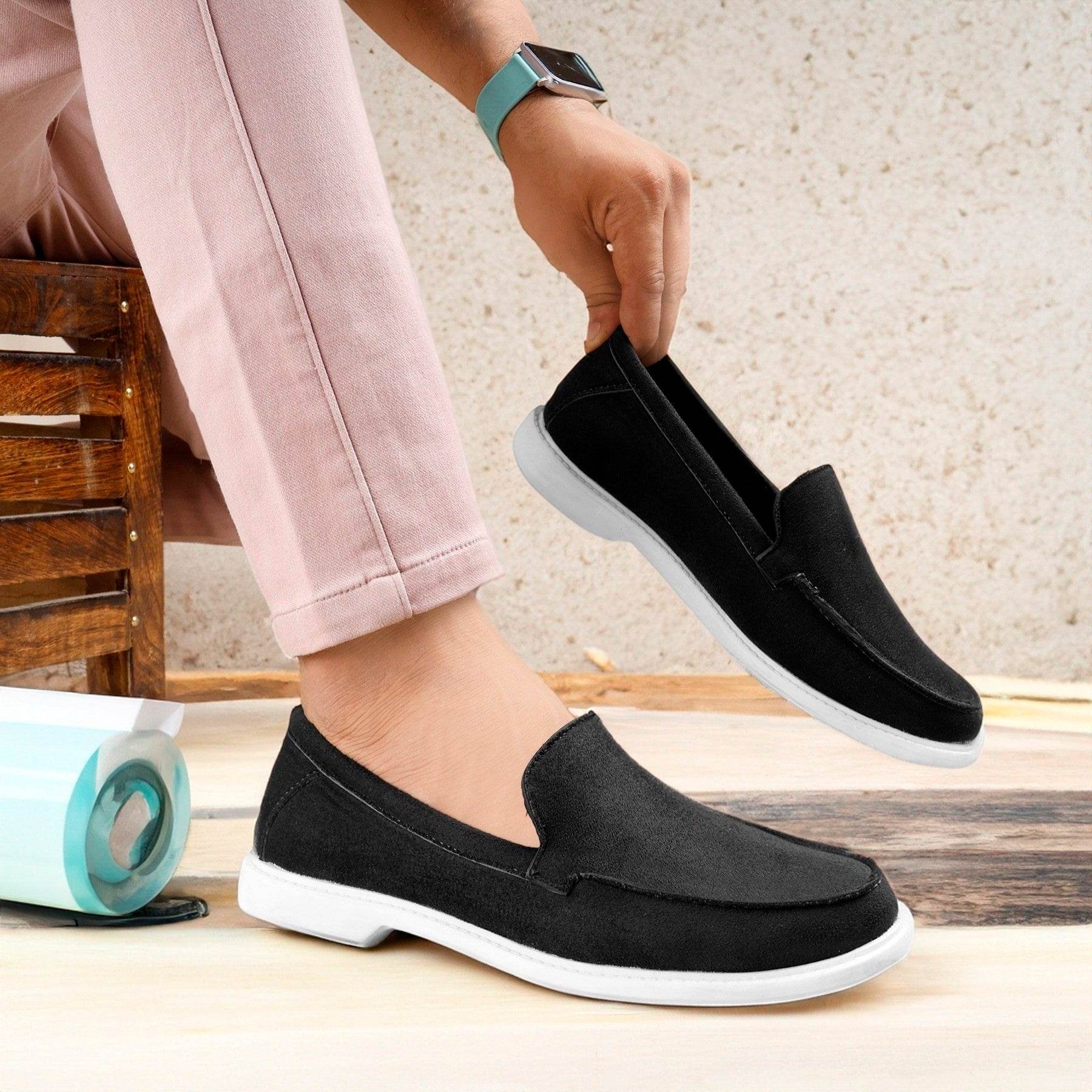 Comfortable old money style shoes for men Loafers - Black - Mens Attire