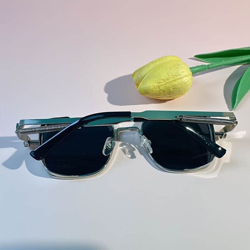 Retro Punk Square Metal Sunglasses - Mens Attire