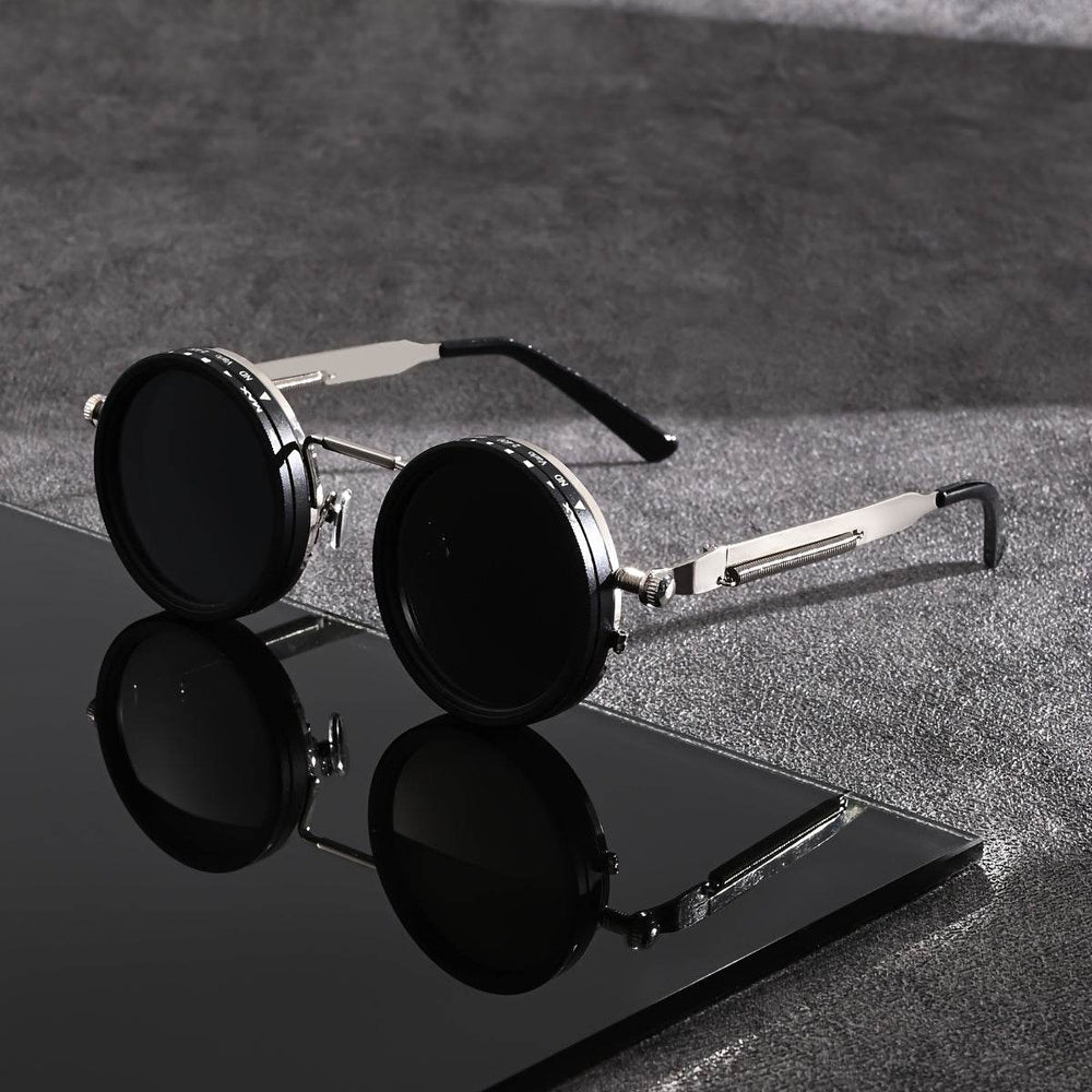 Men's Vintage Leica-Style Rotating Fashion Glasses - Mens Attire