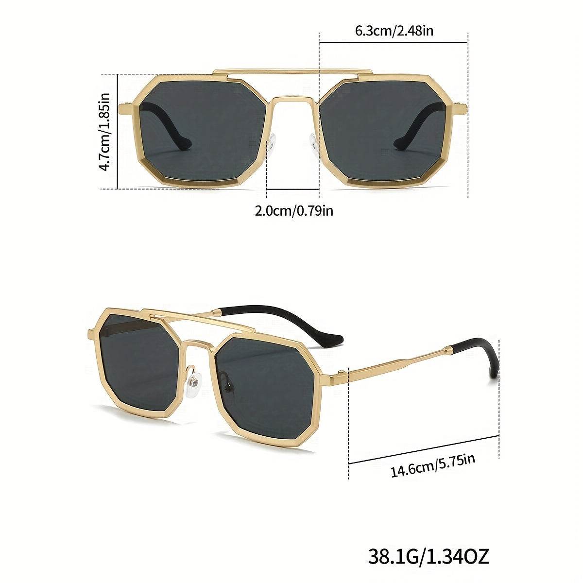 Mens Attire Men's Vintage Double Beam Fashion Glasses - Mens Attire