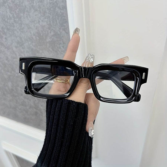 Fashion Square Clear Glasses – Unisex Full Rim Decorative Eyewear - Mens Attire