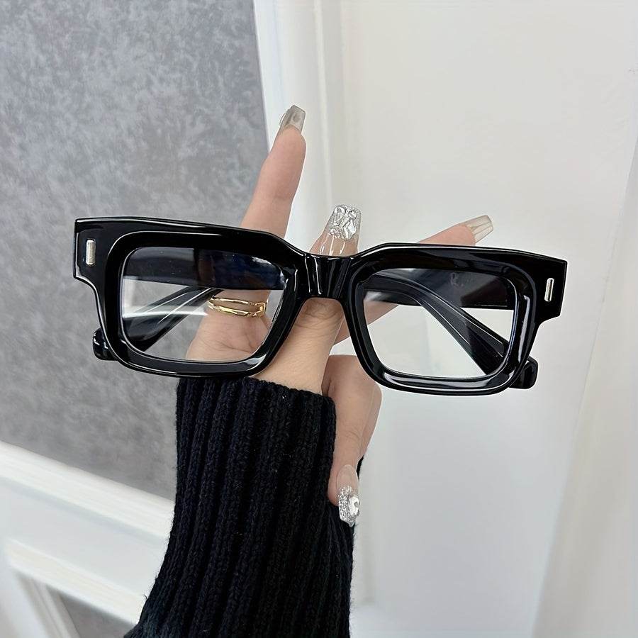 Fashion Square Clear Glasses – Unisex Full Rim Decorative Eyewear - Mens Attire