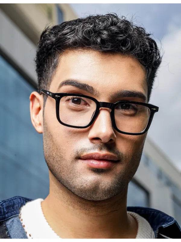 Mens Attire Antiblue Clear Black Eyeglass Frames - Mens Attire